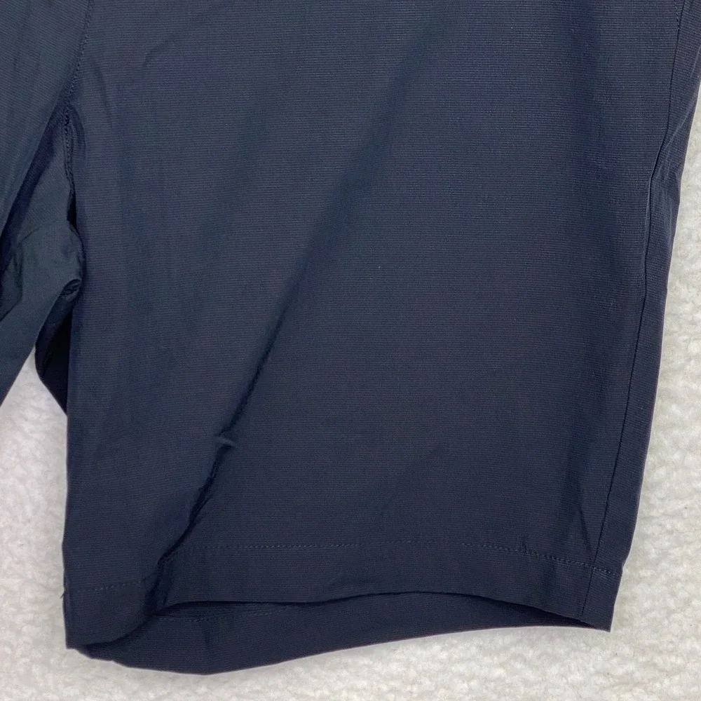 Banana Republic Mens Comfort Flat Front Shorts Navy Blue Stretch Wicking Size 38